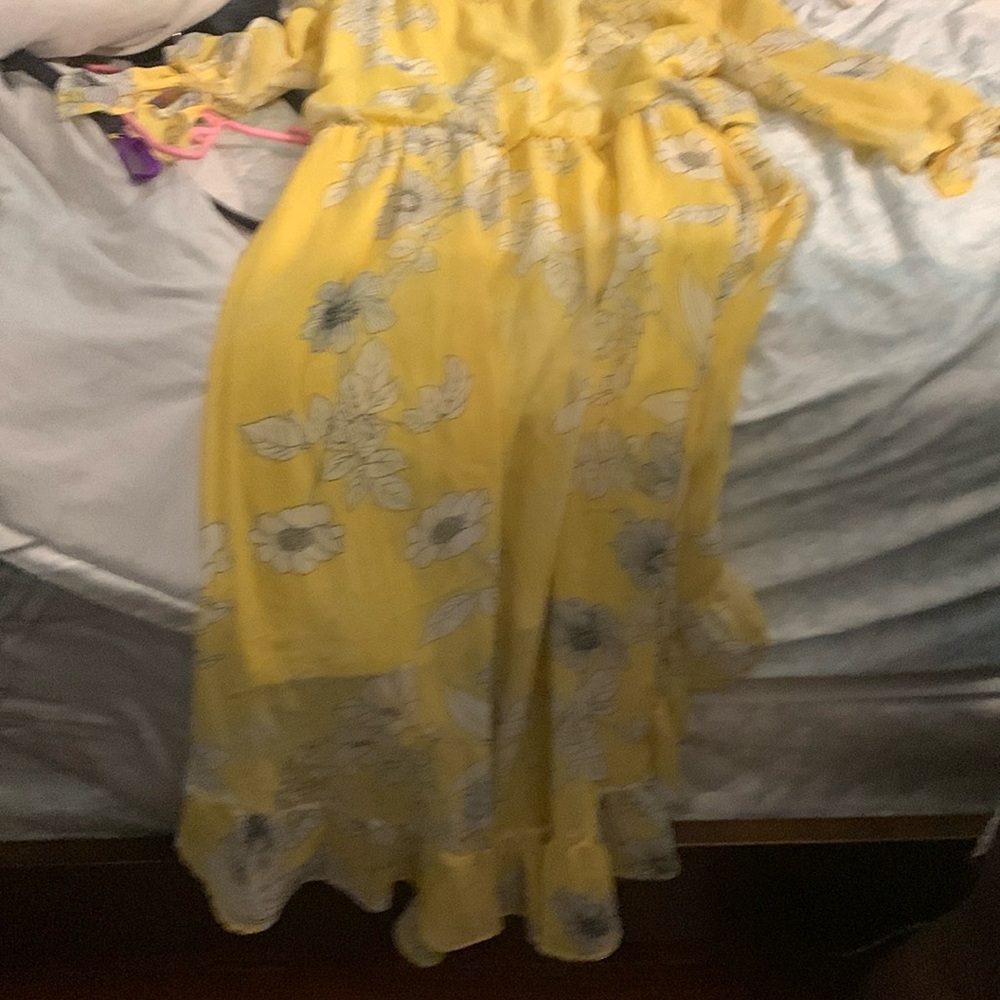 Yellow floral dress